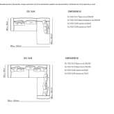 Sofa materiałowa segmentowa z szezlongiem Chablis