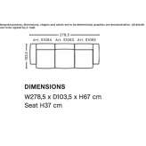 Modular 3-seater sofa Mureck