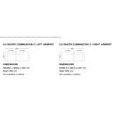 Modułowa sofa 2,5 osobowa z tkaniny Valfarta