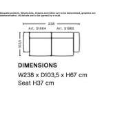 Modular 2.5-seater sofa Mureck