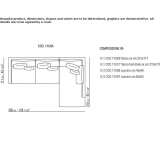 Segmentowa sofa materiałowa Aliman