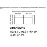 Modular 2.5-seater sofa Mureck