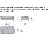 Fabric sofa Quiroga