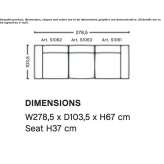 Modular 3-seater sofa Mureck