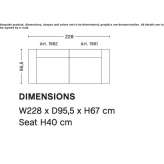 Modułowa sofa 2,5 osobowa Valfarta