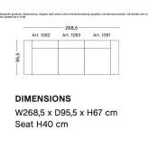 Modular 3-seater sofa Valfarta
