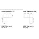 Corner modular sofa Valfarta