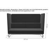 Sectional sofa with high backrest Bibano