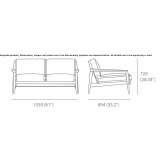 Leather 2-seater sofa Stende