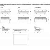 Materiałowa rozkładana sofa Persembe