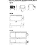 Sofa materiałowa 2-osobowa Neufra