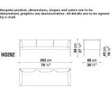 3-seater fabric sofa Framlev