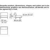 Sectional fabric sofa Yauca