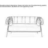 Sofa materiałowa 2-osobowa Mejorada