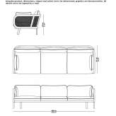 Sofa aksamitna 3-osobowa Neufra