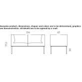 Sofa materiałowa 2-osobowa Alsenz