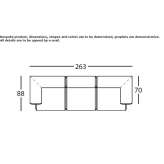 Modułowa 3-osobowa sofa bawełniana Eastoft