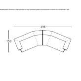 Zakrzywiona modułowa sofa bawełniana Eastoft