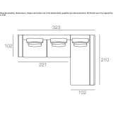 Modułowa sofa segmentowa Killem