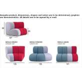 Upholstered modular sofa Manacor