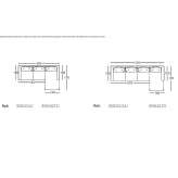 Sofa materiałowa segmentowa z szezlongiem Esquina