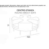 Zakrzywiona sofa 4-osobowa Hone