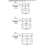 Sofa materiałowa 3-osobowa Clydach