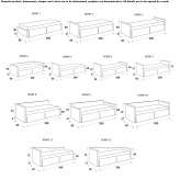 Sectional fabric sofa bed with removable cover Bacova