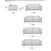 Sofa materiałowa w nowoczesnym stylu Flobecq