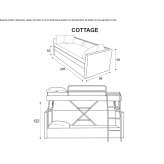 Segmentowa rozkładana sofa materiałowa ze zdejmowanym pokrowcem Amoroto