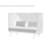 Upholstered fabric sofa with high backrest Netro