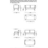 Sofa materiałowa 2-osobowa Skreia