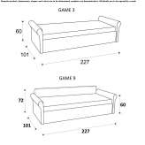 Sectional fabric sofa bed with removable cover Valmorea