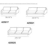 Sectional sofa in fabric or leather Versmold