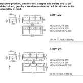 Sofa materiałowa 3-osobowa Esquina