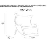 Sofa materiałowa 2-osobowa Gasny