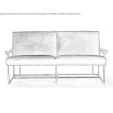 Two-seater velvet sofa Gema