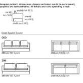 Sofa materiałowa 3-osobowa Huacho