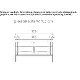 Sofa materiałowa 2-osobowa Eimen