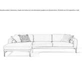 Fabric sectional sofa with backrest and tiled mechanism Floirac