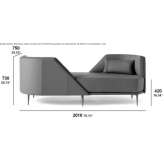 Opposite is a 2-seater fabric sofa Shatura