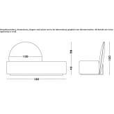 Sofa materiałowa 2-osobowa Woodburn