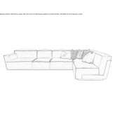 Leather sectional 7-seater sofa Sarcoxie