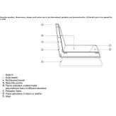 Segmentowa modułowa sofa wypoczynkowa z tkaniny Dovhe