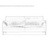 Leather 3-seater sofa with removable cover Areado