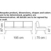 Sofa materiałowa 3-osobowa Soledar