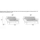 Sofa materiałowa 3-osobowa Orba