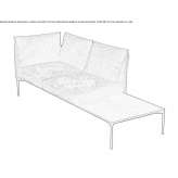 Modular 2-seater fabric sofa Tonya