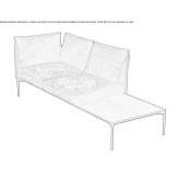 Modułowa 2-osobowa sofa materiałowa Tonya