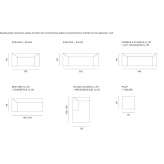 Fabric sofa with chaise longue Brehme